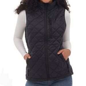 BENCH Quilted Black Women's Puffer Vest - Classic Lightweight Layer